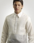 Men's Barong White Jusi fabric 100809 White Men's Barong White Jusi fabric 100809 White